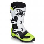 Bota Alpinestars Tech 3s Juvenil Preta/Branca/Amarela Fluor