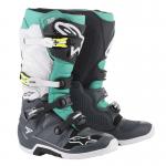 Bota Alpinestars Tech 7 Cinza Escuro/Verde Claro/Branco