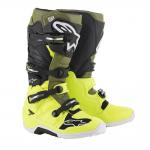 Bota Alpinestars Tech 7 Amarelo Fluor/Verde Militar/Preto