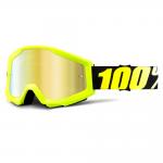 Óculos 100% Strata  Neon Yellow Amarelo Fluor Lente Espelhada