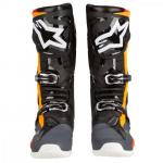 Bota Alpinestars Tech 10 Preto / Cinza / Laranja / Vermelho Fluor