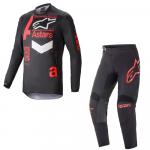 Conjunto Calça + Camisa Alpinestars Fluid Chaser 2021 Preto/Vermelho