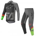 Conjunto Calça + Camisa Alpinestars Racer Compass 2021 Preto/Cinza/Verde