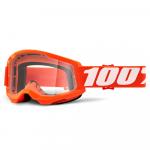 Óculos 100% Strata2 Orange - Lente Transparente 