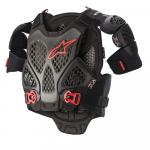 Colete Alpinestars A-6 Chest Preto/Vermelho