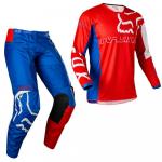 Conjunto Calça + Camisa Fox 180 Skew 2022 Vermelho/Azul