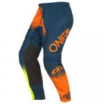 Conjunto Calça + Camisa ONeal Element Racewear 2022 Azul/Laranja/Amarelo Fluor