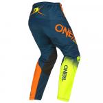 Conjunto Calça + Camisa ONeal Element Racewear 2022 Azul/Laranja/Amarelo Fluor