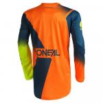 Conjunto Calça + Camisa ONeal Element Racewear 2022 Azul/Laranja/Amarelo Fluor