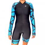 Macaquinho Bike Feminino Confort Preto/Azul