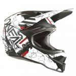 Capacete Oneal 3 Series Helmet Scarz 2022 Preto/Branco/Vermelho