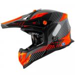 Capacete Mattos Racing Atomic 2022 Laranja/Cinza