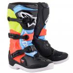 Bota Alpinestars Tech 3s Infantil Preta/Amarelo Fluor/Vermelha Fluor 