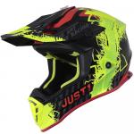 Capacete Just1 J38 Mask 2022 Amarelo Fluor/Vermelho/Preto