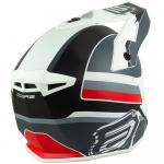 Capacete Asw Core Torn 2022 Branco/Chumbo/Vermelho 