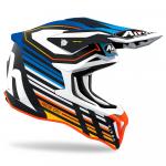 Capacete Airoh Strycker Shaded Branco Fosco/Azul Claro