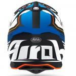 Capacete Airoh Strycker Shaded Branco Fosco/Azul Claro