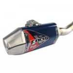 Kit Ponteira + Curva Foco Racing Crf 250F Nacional Strong F2 Azul Royal 