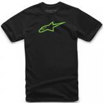 Camiseta Alpinestars Ageless Tee Kids Infantil Preta Logo Verde 