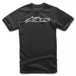 Camiseta Alpinestars Juvy Blaze Tee Kids Infantil Preta Logo Branco