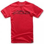 Camiseta Alpinestars Juvy Blaze Tee Kids Infantil Vermelha Logo Preto