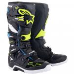 Bota Alpinestars Tech 7 Preta/Azul/Amarelo Fluor