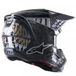 Capacete Alpinestars SM5 2023 Solar Flare Preto/Dourado/Cinza