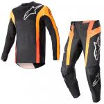 Conjunto Calça + Camisa Alpinestars Techstar Sein Hot 2023 Laranja/Preto