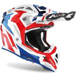Capacete Airoh Aviator 3 azul/branco/vermelho 