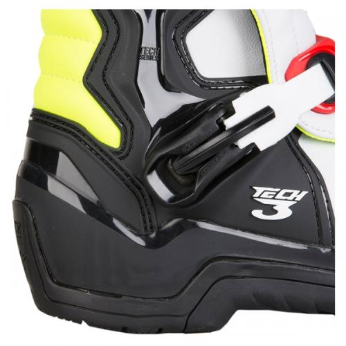 Bota Alpinestars Tech 3 Preta / Branca / Amarela / Vermelha