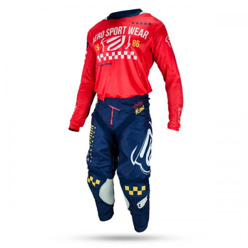 Conjunto Calça + Camisa ASW Podium Race Glory 2019 - Vermelho / Azul
