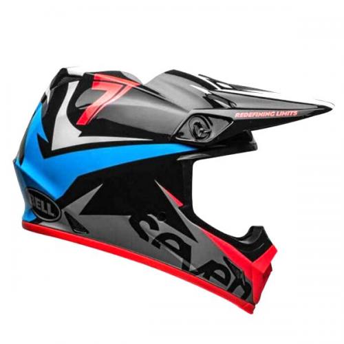 Capacete Bell Mx-9 Mips Seven Ignite Azul / Coral