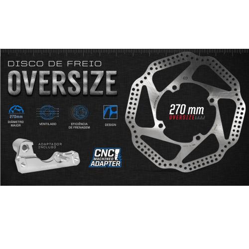 Disco de Freio Dianteiro Edgers com Pinça Crf 250/450 2015 á 2018 + Crf 450x 2017 á 2018 OVERSIZE 270mm