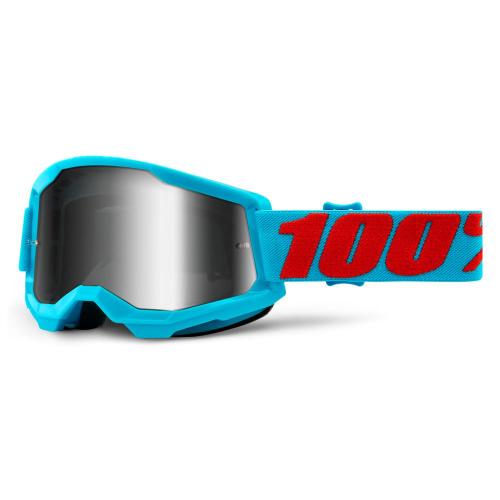 Óculos 100% Strata2 Summit Azul Claro Lente Espelhada 