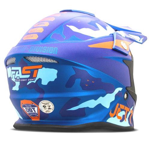 Capacete Pro Tork Jett Fast Factory Edition 3 Azul/Laranja