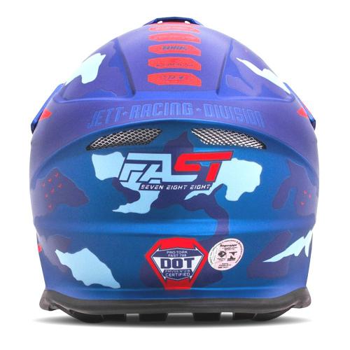 Capacete Pro Tork Jett Fast Factory Edition 3 Azul/Vermelho