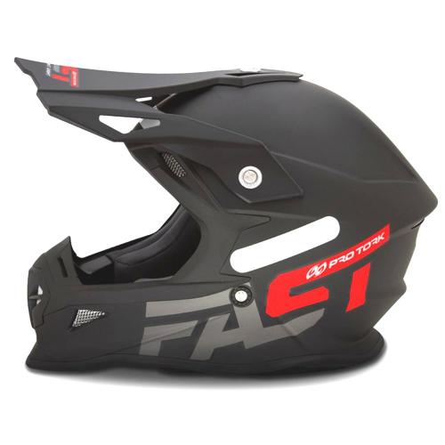 Capacete Pro Tork Fast 788 Solid Preto/Vermelho