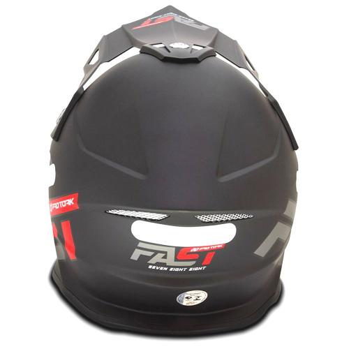 Capacete Pro Tork Fast 788 Solid Preto/Vermelho