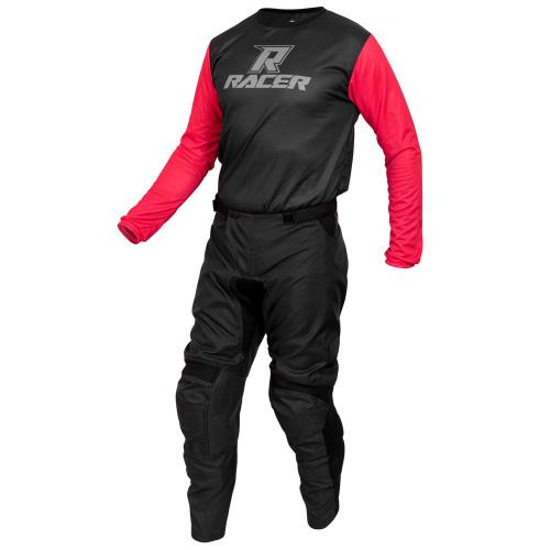 Conjunto Calça + Camisa Racer Clean 2021 Preto/Vermelho