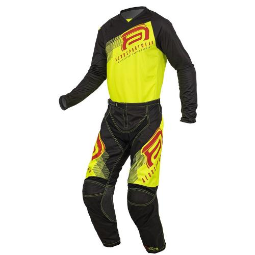 Conjunto Calça + Camisa Asw Image Spark 2022 Preto/Amarelo Fluor