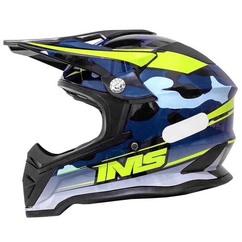 Capacete IMS Army Juvenil 2021 Azul Camuflado