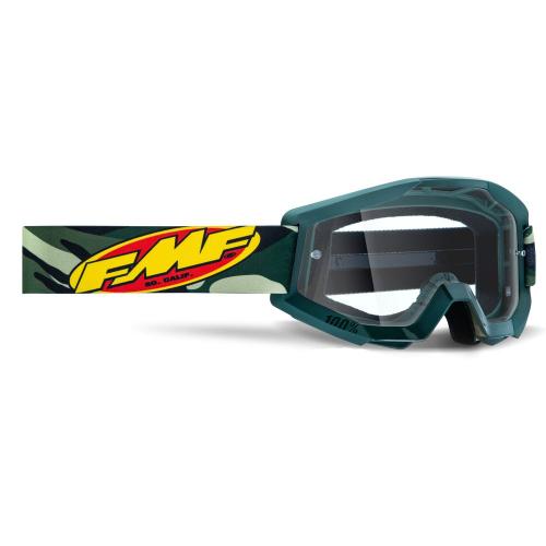 Óculos FMF Powercore Verde Camuflado Lente Transparente  