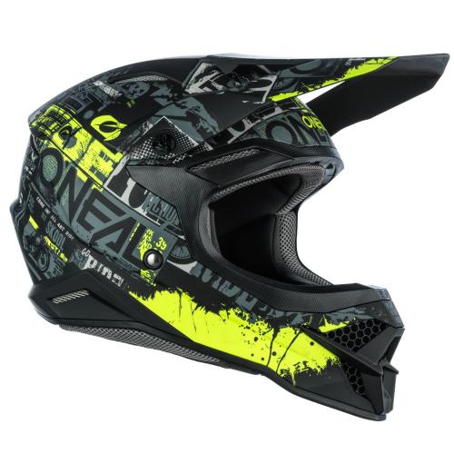 Capacete Oneal 3 Series Helmet Ride 2022 Preto/Amarelo Fluor