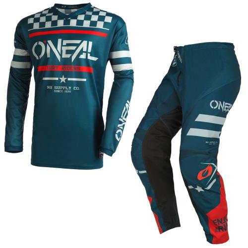 Conjunto Calça + Camisa ONeal Element Squadron 2022 Verde/Cinza