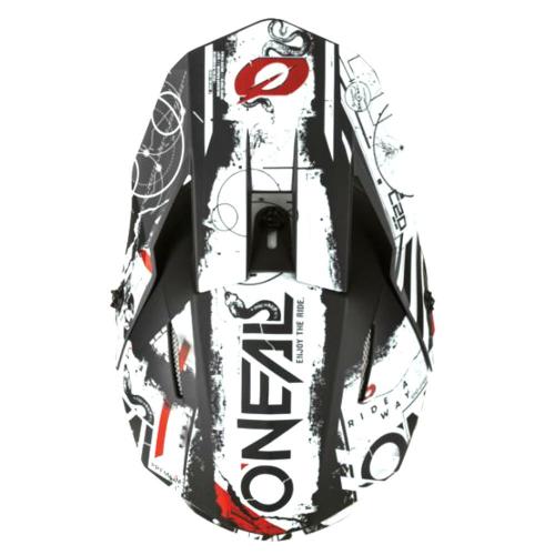 Capacete Oneal 3 Series Helmet Scarz 2022 Preto/Branco/Vermelho