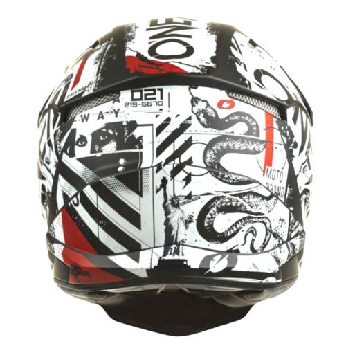 Capacete Oneal 3 Series Helmet Scarz 2022 Preto/Branco/Vermelho