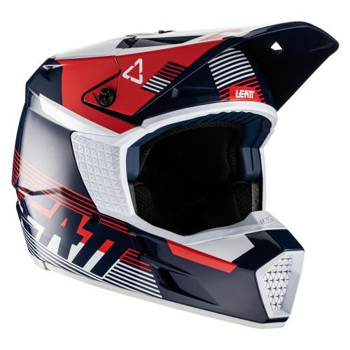 Capacete Leatt Moto 3.5 Azul Royal/Vermelho 