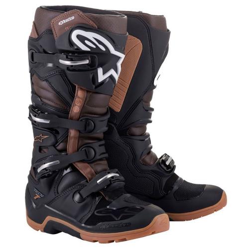 Bota Alpinestars Tech 7 Enduro Preto/Marrom Escuro