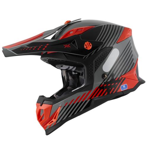 Capacete Mattos Racing Atomic 2022 Vermelho/Cinza