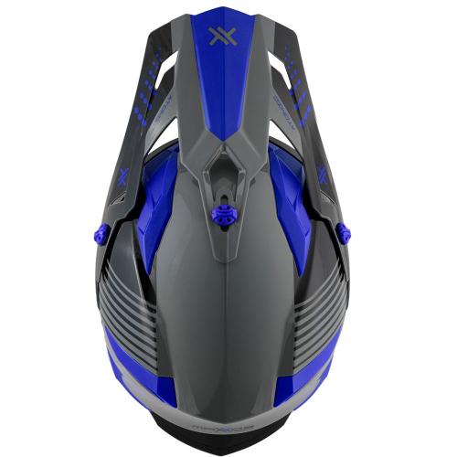 Capacete Mattos Racing Atomic 2022 Azul/Cinza